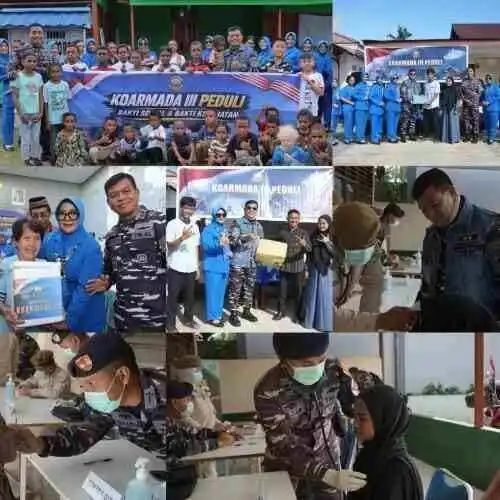 Koarmada III Peduli Bakti Sosial dan Kesehatan di Panti Asuhan Muhammadiyah Aimas, Pelangi 3 Sorong dan Griya Lansia At-Taubah