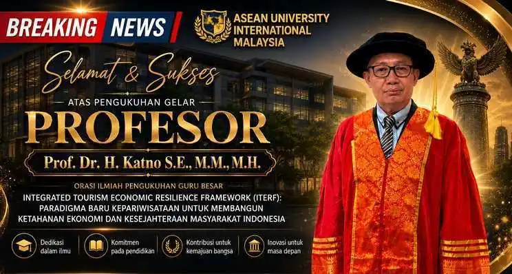 Prestasi Internasional, Ketua Umum Senkom Mitra Polri Resmi Menjadi Profesor ASEAN University International