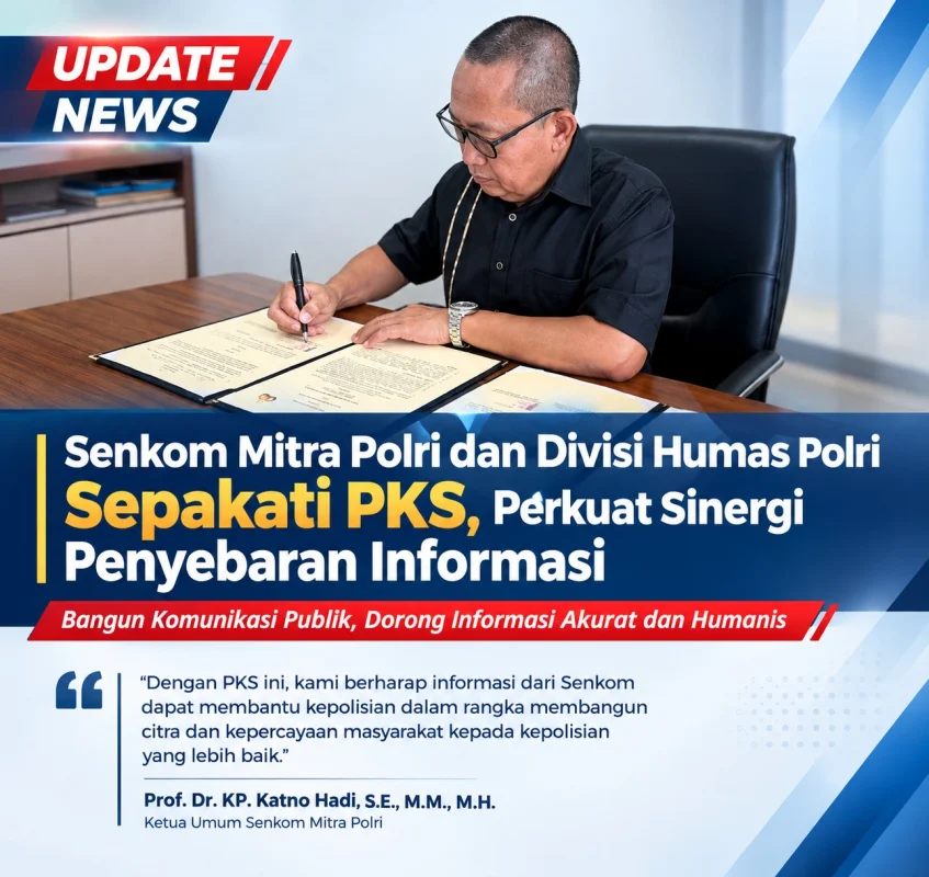 Senkom Mitra Polri dan Divisi Humas Polri Sepakati PKS, Perkuat Sinergi Penyebaran Informasi