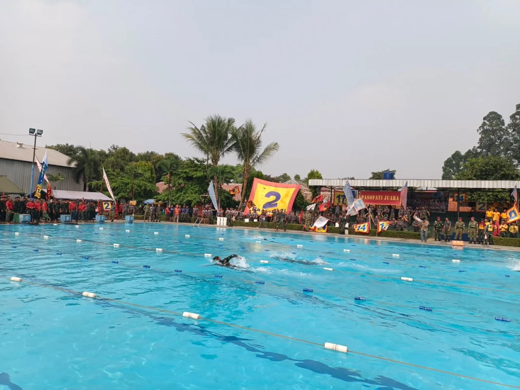 Yonif 2 Marinir Berhasil Raih Juara 3 Lomba Renang dalam Rangka HUT ke-61 Brigif 1 Marinir
