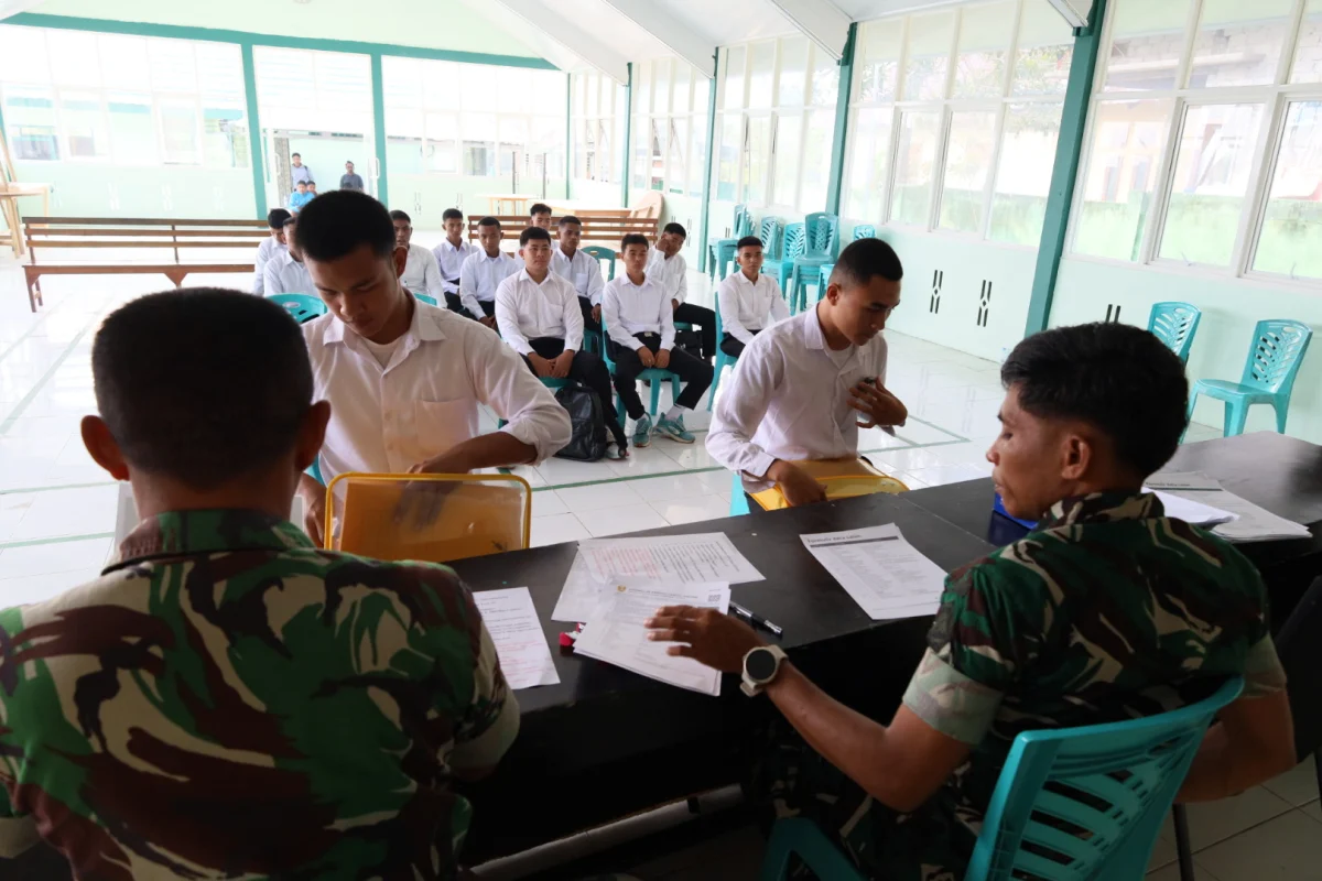 Kodim 1505/Tidore Gelar Penerimaan Pendaftaran Calon Prajurit TNI AD bagi Pemuda Tidore dan Halmahera Timur