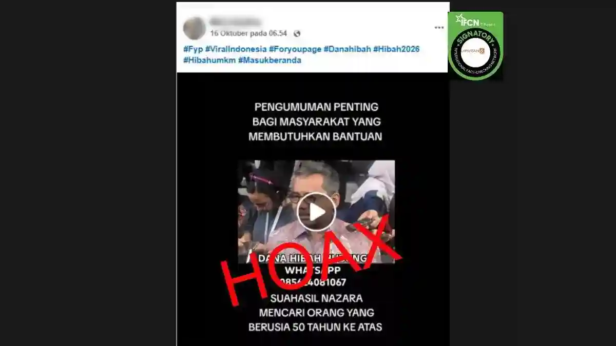 Video Suahasil Nazara soal Dana Hibah via WhatsApp Dipastikan Hoaks