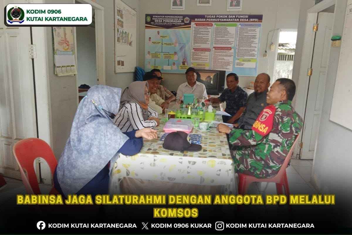 Babinsa Jaga Silaturahmi dengan Anggota BPD melalui Komsos Babinsa Jaga Silaturahmi dengan Anggota BPD melalui Komsos