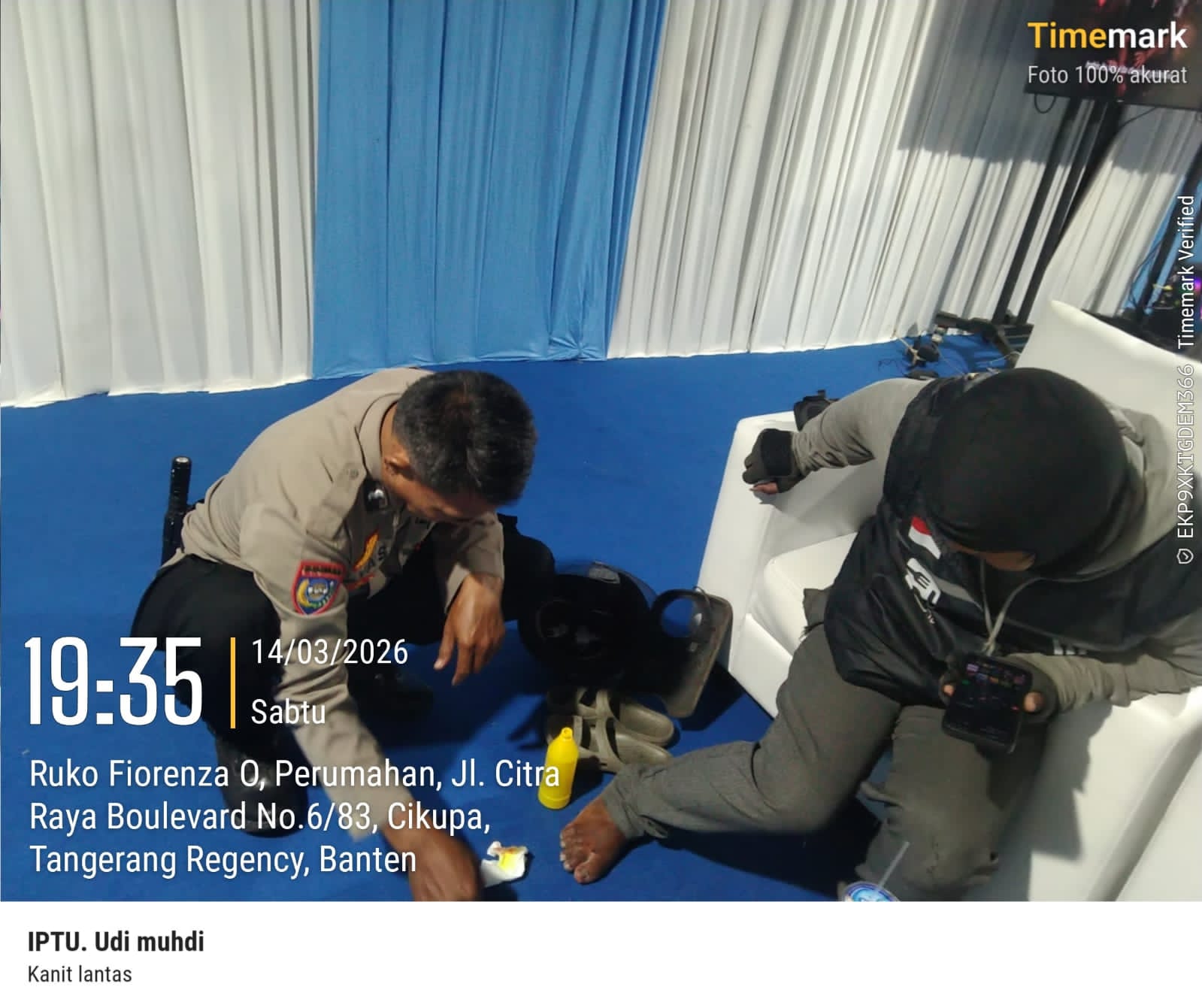 Respon Cepat Petugas Pospam Citra Raya, Korban Tabrak Lari Mendapat Pertolongan