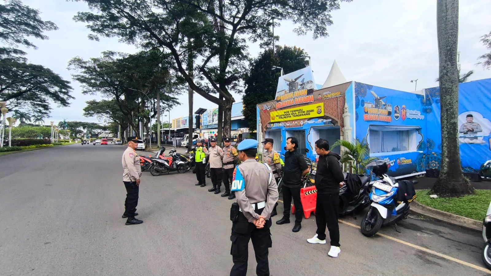 Apel Pagi Personel KRYD Pos Terpadu Citra Raya, Dilanjutkan Serah Terima dan Kegiatan Patroli
