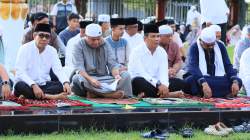 Pererat Silaturahmi, Dandim 1505/Tidore Shalat Idul Fitri Bersama Forkopimda