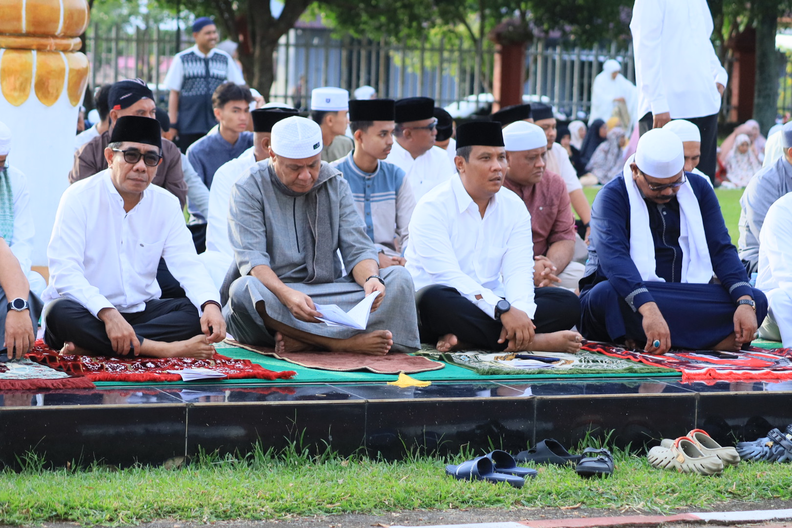 Pererat Silaturahmi, Dandim 1505/Tidore Shalat Idul Fitri Bersama Forkopimda 9 IMG 3131