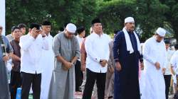 Pererat Silaturahmi, Dandim 1505/Tidore Shalat Idul Fitri Bersama Forkopimda