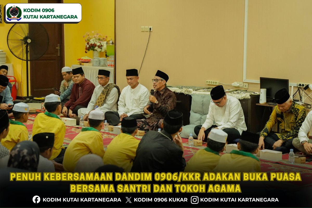 Penuh Kebersamaan Dandim 0906/kkr Adakan Buka Puasa Bersama Santri dan Tokoh Agama 1 foto website 34