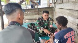 Senyum Bahagia Ibu Modesta Akarepia, Dapat Layanan Kesehatan dari Satgas TMMD Kodim 1710/Mimika