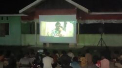 Tumbuhkan Jiwa Patriotisme, Satgas TMMD Ke-128 Kodim 1801/Manokwari Gelar Film Perjuangan