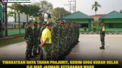 Tingkatkan Daya Tahan Prajurit, Kodim 0906 Kukar Gelar Uji Siap Jasmani Ketahanan Mars