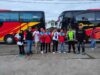 Personel Polsek Cikupa Amankan Keberangkatan Buruh FSB TIA KSBSI Kabupaten Tangerang Menuju Monas dalam Rangka May Day 2026