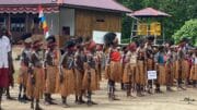 Antusiasme Tinggi Warnai Upacara Hardiknas di SD Naena Kekwa Bersama Satgas TMMD Kodim 1710/Mimika