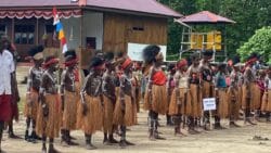 Antusiasme Tinggi Warnai Upacara Hardiknas di SD Naena Kekwa Bersama Satgas TMMD Kodim 1710/Mimika