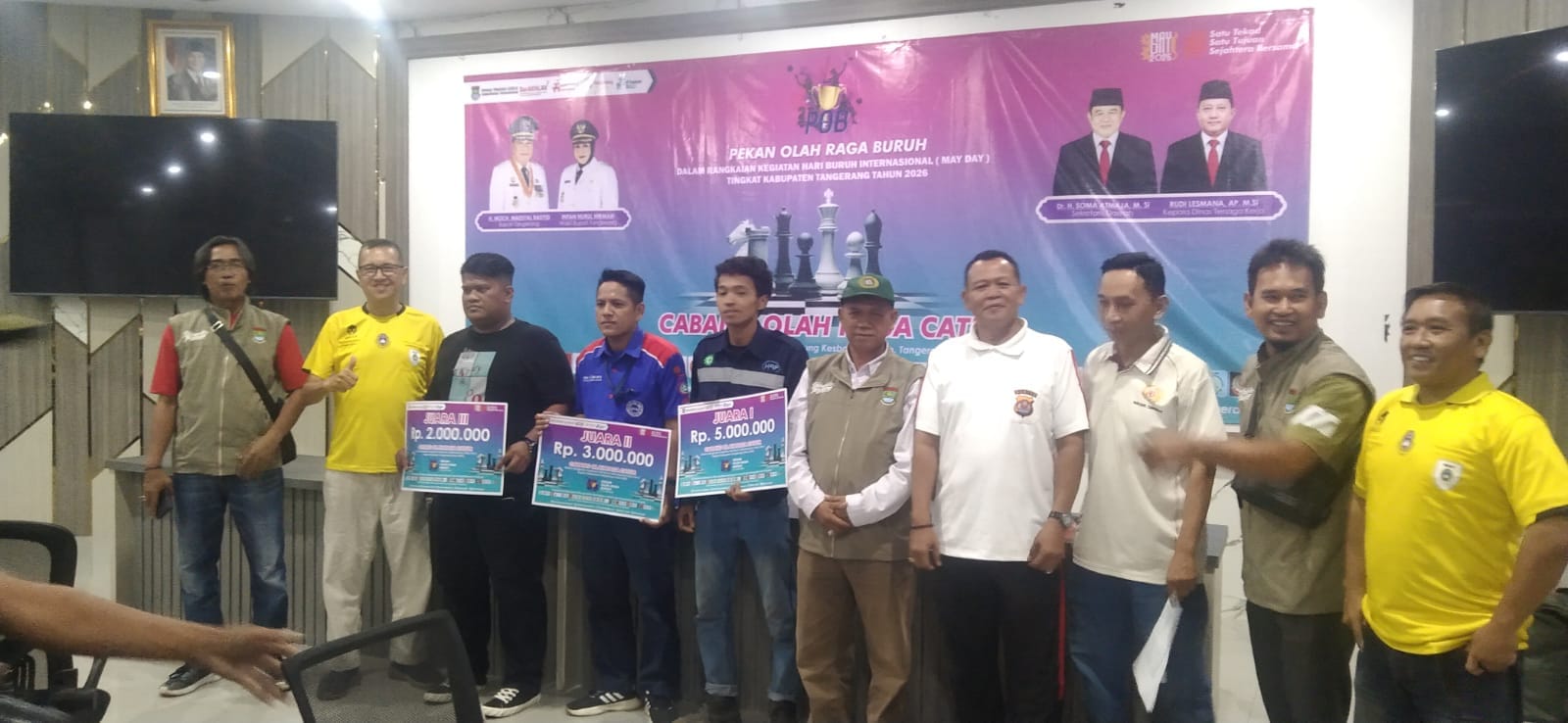 Polsek Cikupa Amankan Pertandingan Catur POB May Day 2026 Kabupaten Tangerang