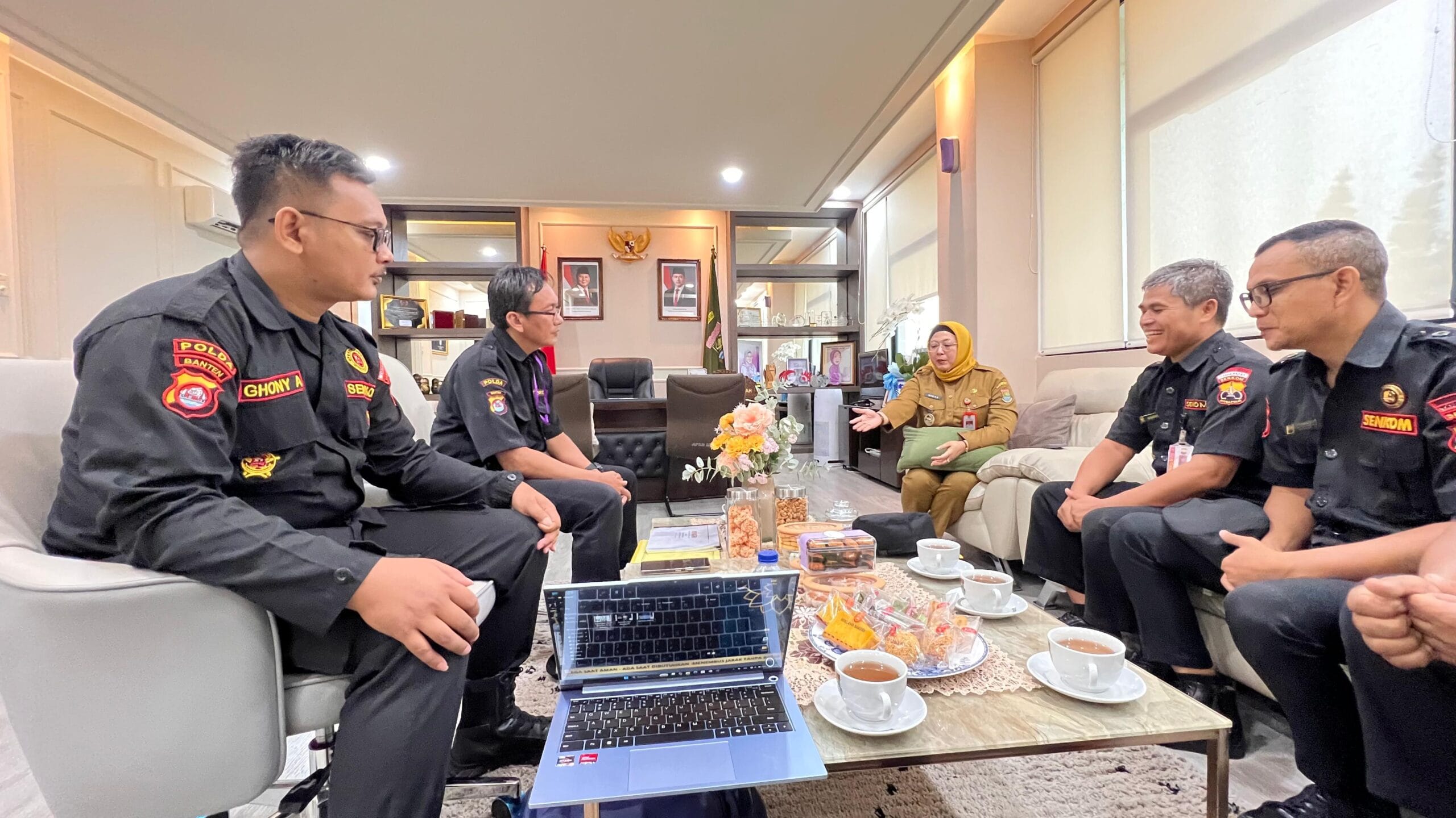 Wabup Tangerang Intan Nurul Hikmah Sambut Audiensi Senkom Mitra Polri