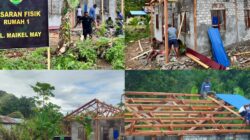 Satgas TMMD Ke-128 Kodim 1801/Manokwari Mulai Pasang Atap Seng Rumah