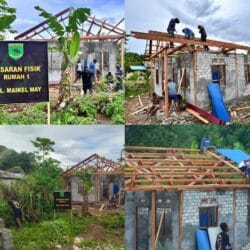 Satgas TMMD Ke-128 Kodim 1801/Manokwari Mulai Pasang Atap Seng Rumah