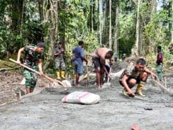 Progres Pengecoran Jalan TMMD Ke-128 Capai 85 Persen