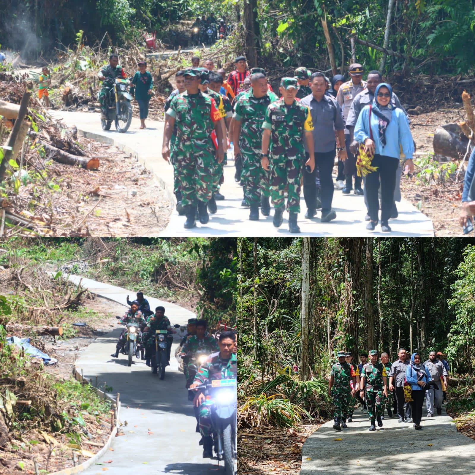 Jalan Cor TMMD Ke-128 Kodim 1801/Manokwari Rampung 100 %, Sudah Dapat Digunakan Warga