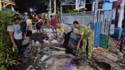 Pererat Kebersamaan, Satgas Kerjabakti Bersama Masyarakat Desa Brabe