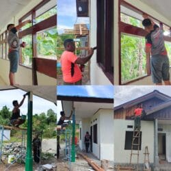 Pengecatan RTLH TMMD Ke-128 Kodim 1801/Manokwari Masuki Tahap Finishing Pengecatan RTLH TMMD Ke-128 Kodim 1801/Manokwari Masuki Tahap Finishing