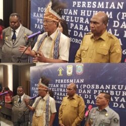 Dorong Penyelesaian Sengketa Berbasis Kearifan Lokal, Mentri Hukum RI Resmikan Posbankum Se-PBD dan PB