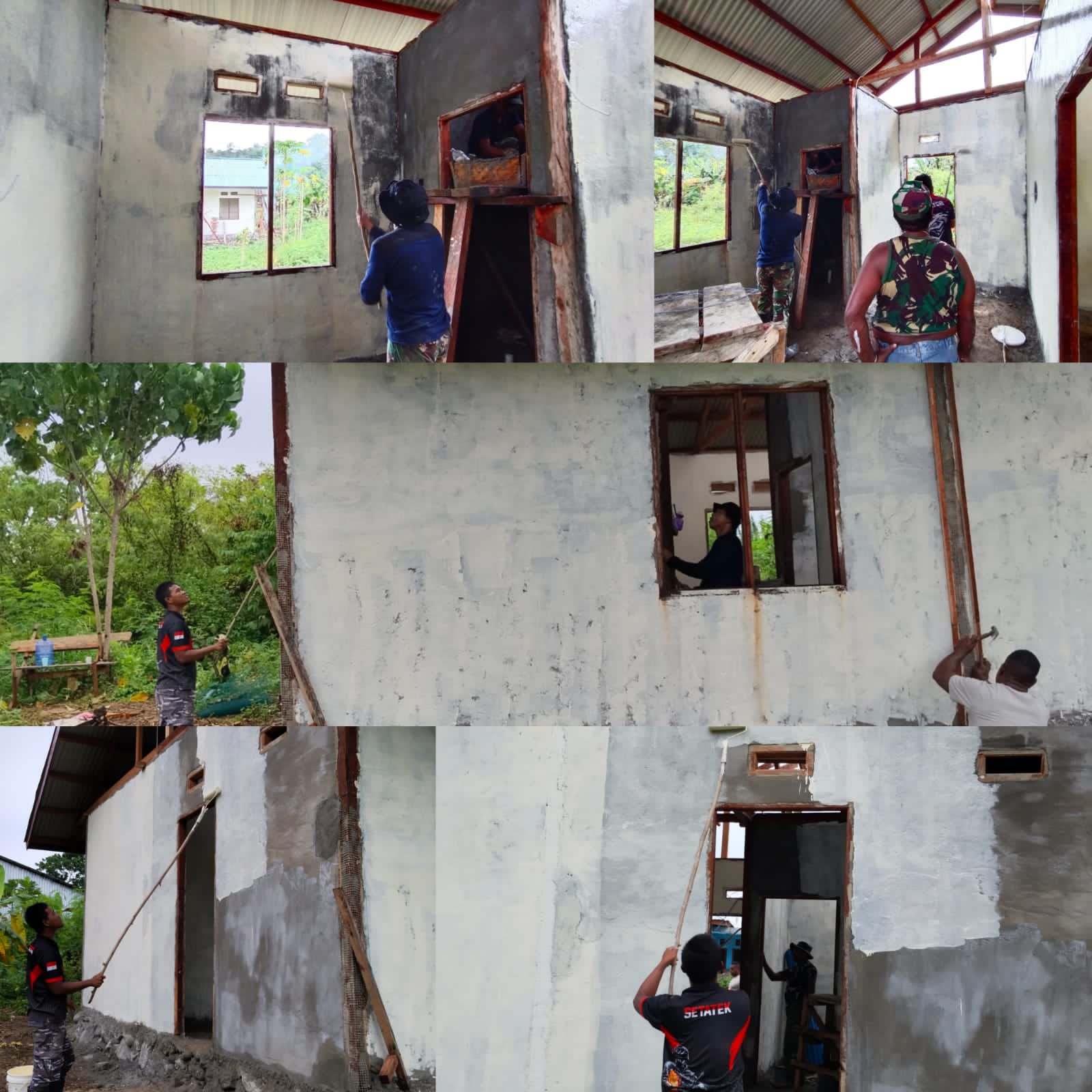 Satgas TMMD Ke-128 Kodim 1801/Manokwari Laksanakan Pengecatan RTLH di Kampung Tanah Rubuh Satgas TMMD Ke-128 Kodim 1801/Manokwari Laksanakan Pengecatan RTLH di Kampung Tanah Rubuh