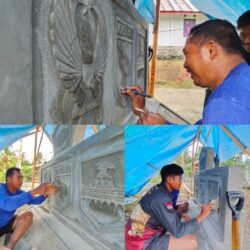 Pembuatan Tugu Prasasti TMMD Ke-128 Capai 75 Persen