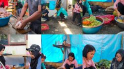 Persit Kodim 1801 Turun Tangan Sukseskan Dapur Umum TMMD Ke-128: Kebersamaan TNI dan Persit Hangatkan Semangat di Tanah Rubuh