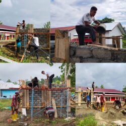 Kerja Sama Solid, Satgas TMMD Ke-128 Kodim 1801/Manokwari Sigap Lakukan Pengecoran Bak Penampungan Air Bersih Kerja Sama Solid, Satgas TMMD Ke-128 Kodim 1801/Manokwari Sigap Lakukan Pengecoran Bak Penampungan Air Bersih