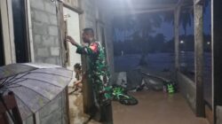 Peduli Warga Binaan, Babinsa Kodim 1505/Tidore Turun ke Lokasi Banjir
