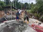 Jembatan Garuda Semakin Kokoh, TNI dan Masyarakat Bahu-Membahu Laksanakan Pengecoran Sayap Jembatan