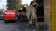 Polsek Cikupa Cek TKP Kebakaran Bengkel di Cikupa Sebabkan Satu Orang Meninggal