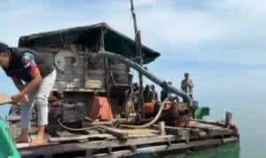 Masyarakat Tolak Aktivitas Tambang Timah Ilegal Diperairan Dusun Air Putih Desa KM/Kemang Masam