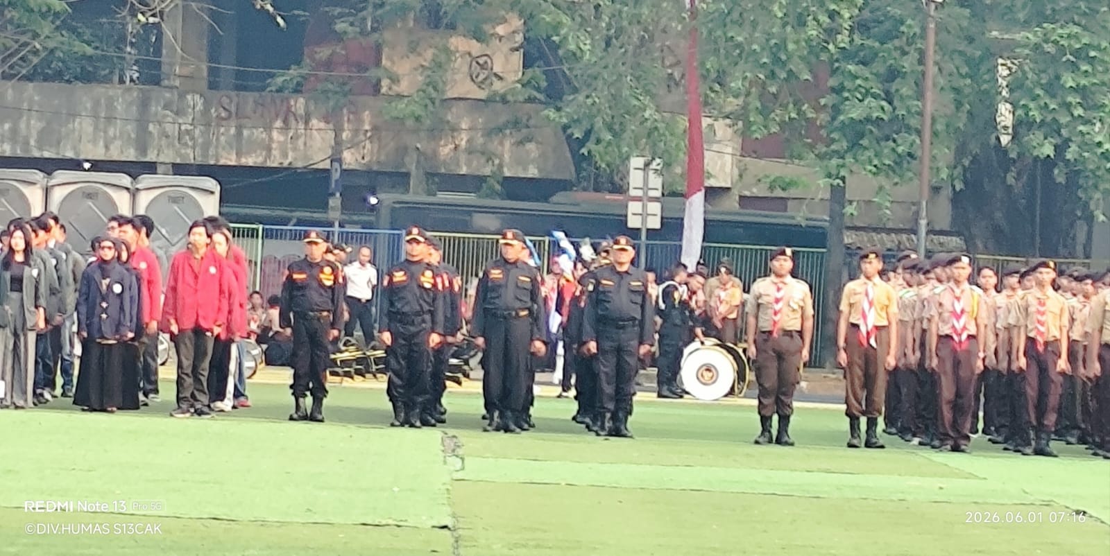 Senkom Mitra Polri Kota Tangerang Hadiri Upacara Peringatan Hari Lahir Pancasila di Lapangan Ahmad Yani