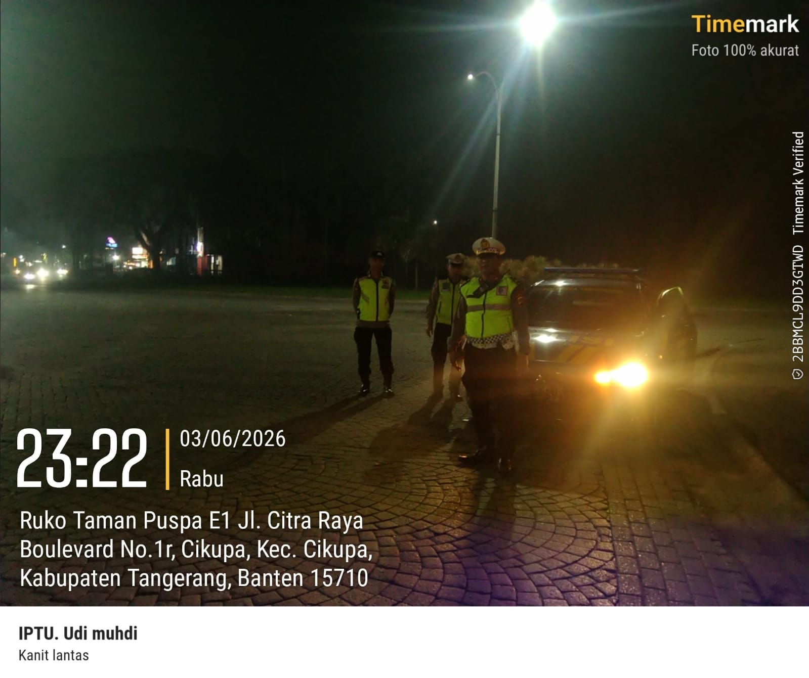 Patroli KRYD Polsek Cikupa Sisir Sejumlah Titik Rawan, Antisipasi Gangguan Kamtibmas