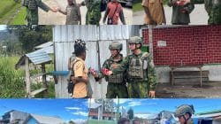 Mengukir Senyum di Tanah Papua, Satgas Marinir Gobang 8 Berbagi Cokelat untuk Anak-Anak Waghete