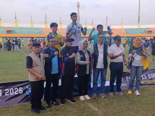 Kepala Disporabudpar Ratih Rahmawati Dukung Pembinaan Atlet, Kabupaten Tangerang Sabet Emas Sepak Bola POPDA XII