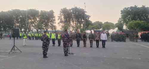 Apel Gelar Pasukan PAM VVIP Digelar di Korem 084/BJ, 669 Personel Disiagakan Amankan Kunker Wapres RI