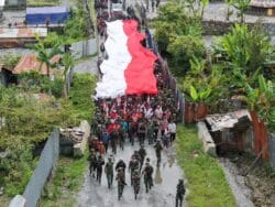 Kodim 1714/PJ, Polri Bersama Pemda Gelar Kirab Merah Putih: Bersatu Dalam Keberagaman, Berdaulat Dalam Persatuan Menjaga NKRI Harga Mati