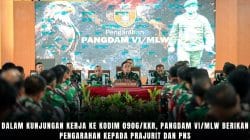 Dalam Kunjungan Kerja ke Kodim 0906/Kkr, Pangdam VI/Mlw Berikan Pengarahan kepada Prajurit dan PNS