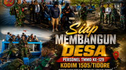 Siap Membangun Desa, Personel TMMD ke-129 Kodim 1505/Tidore Diberangkatkan Menuju Lokasi TMMD