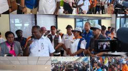 Kacab Pelni Sorong Hadiri Kedatangan Kontingen Pesparawi PBD Tiba di Pelabuhan Sorong Mengunakan KM Tatamailau