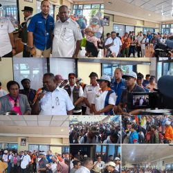 Kacab Pelni Sorong Hadiri Kedatangan Kontingen Pesparawi PBD Tiba di Pelabuhan Sorong Mengunakan KM Tatamailau