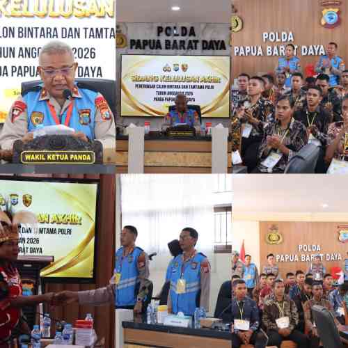Sidang Kelulusan Akhir Penerimaan Bintara dan Tamtama Polri T.A. 2026 Panda PBD, 51 Peserta Dinyatakan Lulus Terpilih Sidang Kelulusan Akhir Penerimaan Bintara dan Tamtama Polri T.A. 2026 Panda PBD, 51 Peserta Dinyatakan Lulus Terpilih