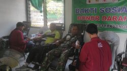 Antisipasi Krisis Stok, Dua Koramil Jajaran Kodim Bojonegoro Gelar Bakti Sosial Donor Darah