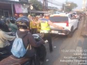Personel Lantas Polsek Cikupa Laksanakan PECAK Sore Hari, Pastikan Arus Lalu Lintas Tetap Aman dan Lancar
