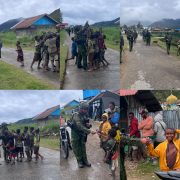 Tawa Anak Papua Mengiringi Pengabdian Satgas Yonif 2 Marinir di Tanah Perbatasan